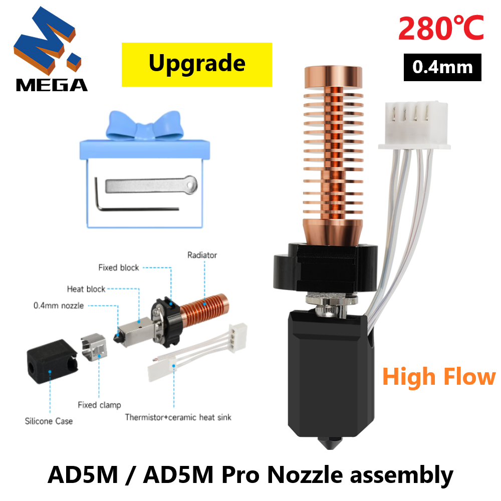 Hotend 0.4Mm - Aggiornamento Per Flashforge Adventurer AD5M Ugello/5M