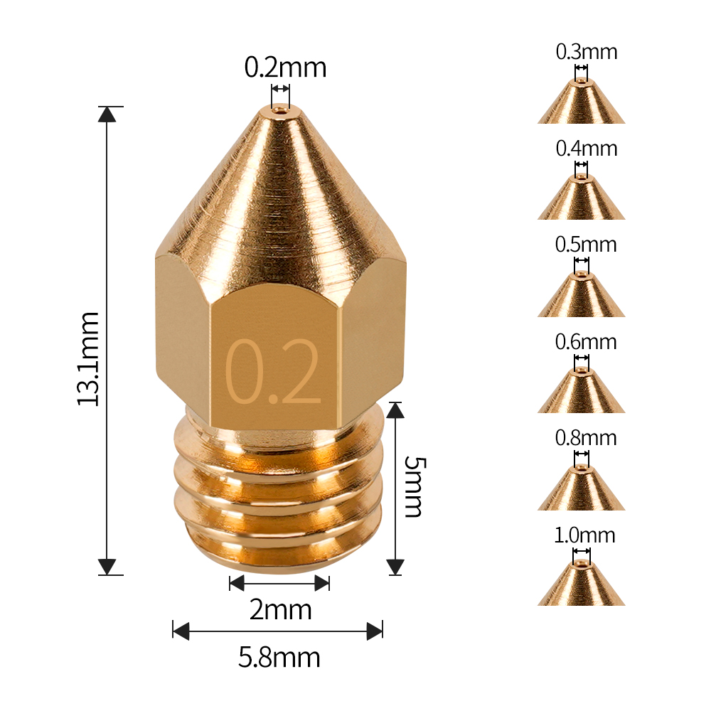 MK7 MK8 ugello 0.4mm 0.3mm 0.2 - Direct Drive Extruder recensione e prezzo