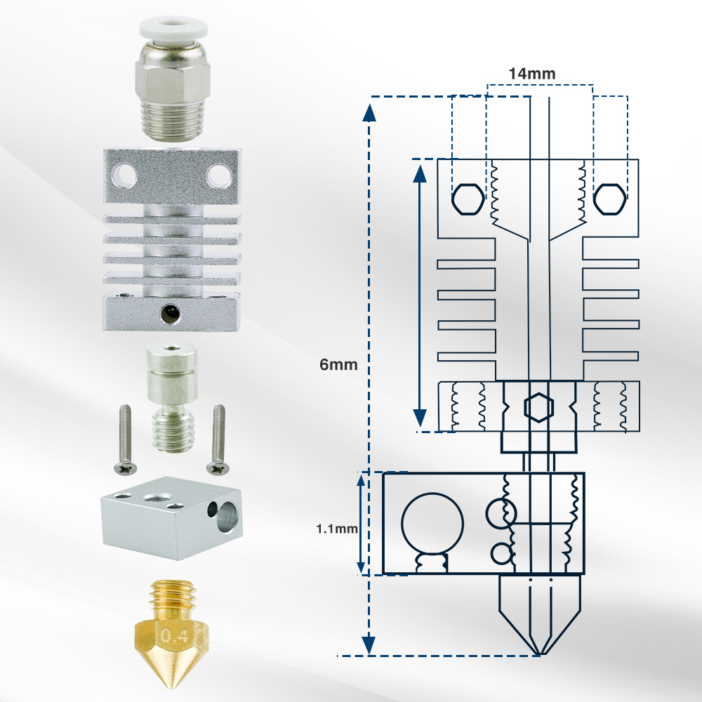 Per Creality Ender 3 CR-10 CR- - Hotend 0.4Mm recensione e prezzo