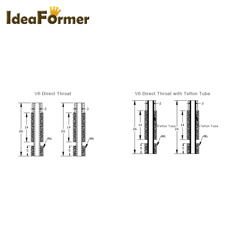 Gola M6 26mm Per V6 Wade Hoten - Direct Drive Extruder recensione e prezzo